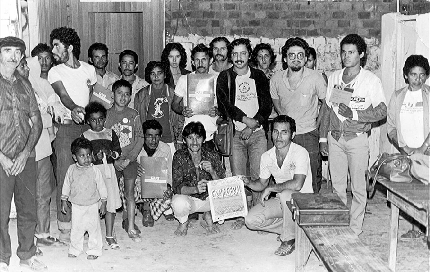Reunião de Chico Mendes com trabalhadores rurais, década de 80